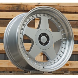 R17x9  10X112/120  ET  20  74.1  L2585  Silver+Polished Lip (SP)  For RACIN  (P1)  (OZ Style Rear+Front)