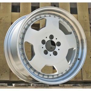 R18x8  5X112  ET  35  66.6  B5852  (FBX455)  Silver+Polished Lip (SP)  For MER  (Z6)  (HYBRID FORGED MONOBLOCK Style)