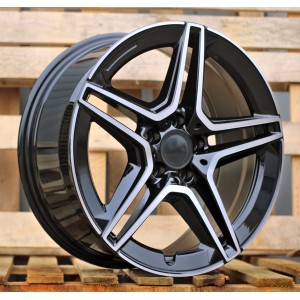 R18x8  5X112  ET  35  66.6  FBX142  Black Polished (MB)  For MER  (K8)  (HYBRID FORGED)