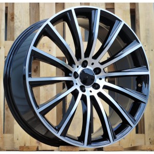 R19x8.5  5X112  ET  35  66.6  B1048  Black Polished (MB)  For MER  (Z2)  (Rear+Front)