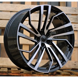 R19x8.5  5X112  ET  35  66.6  B1618  (FBX158)  Black Polished (MB)  For AUD  (Z5)  (HYBRID FORGED)