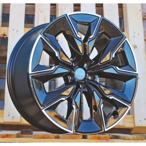 R21x10.5  5X112  ET  44  66.5  H3447F  Black Polished (MB)  For BMW  (K3)  (HYBRID FORGED Rear+Front)