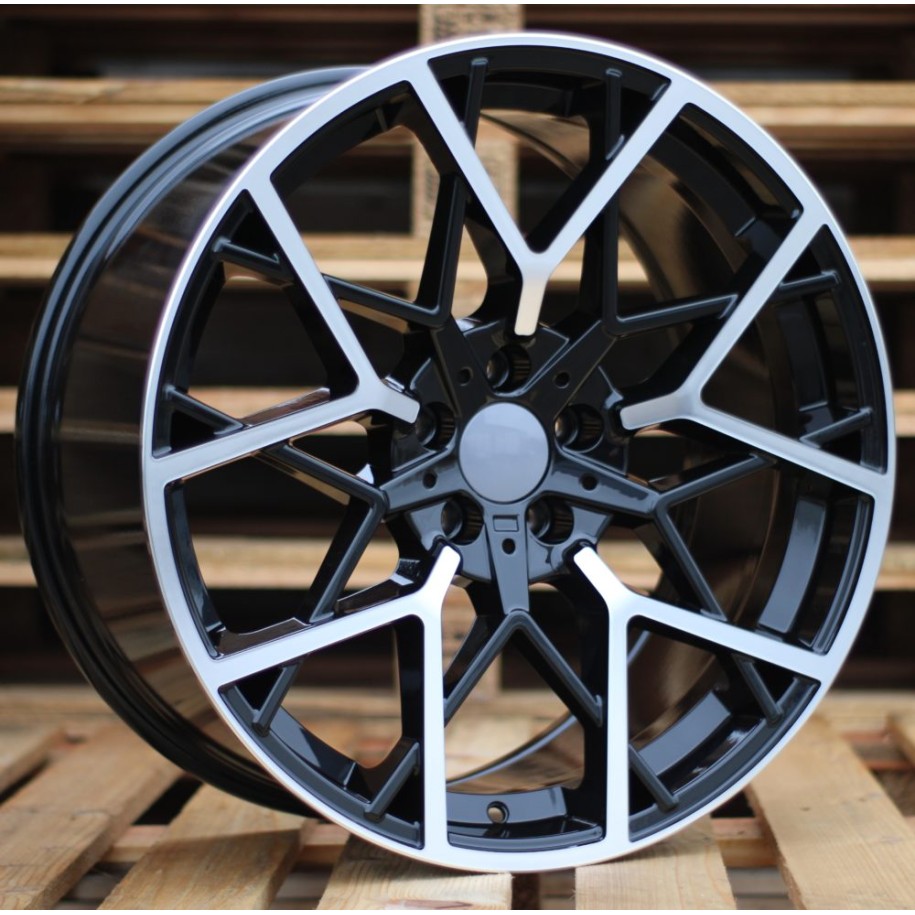 R19x9.5  5X120  ET  40  72.6  B1383  Black Polished (MB)  For BMW  (Z2+P2)  (Rear+Front (AKC 105 Eur))