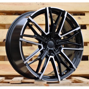 R20x9  5X112  ET  44  66.6  3S1284  Black Polished (MB)  For BMW  (Z4+K4+K2)  (HYBRID FORGED Rear+Front)