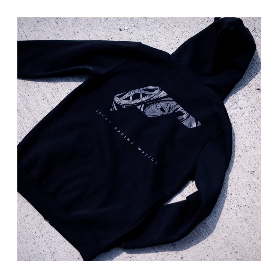 JR Unisex Zip Hoodie Logo Black Size XS