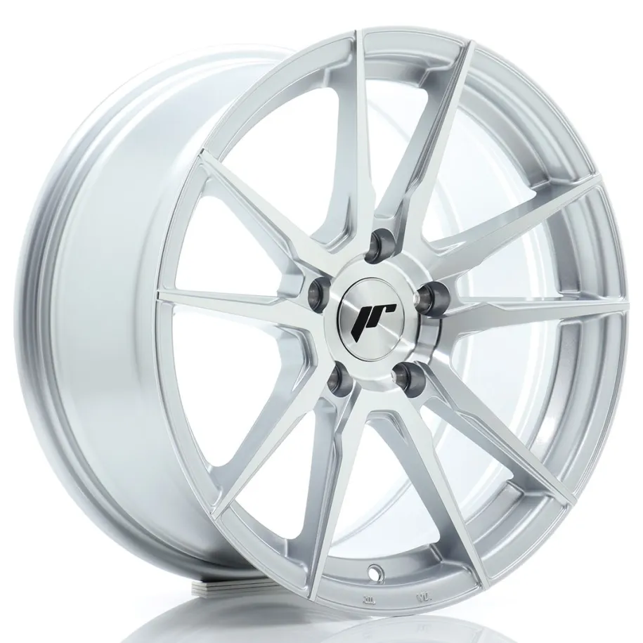 JR Wheels JR21 17x8 ET35 5x112 Silver Machined Face
