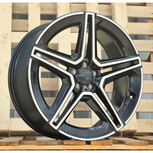 R20x8.5  5X112  ET  36  66.5  FBX142  (H3067F)  Black Polished (MB)  For MER  (Z3)  (HYBRID FORGED Rear+Front)