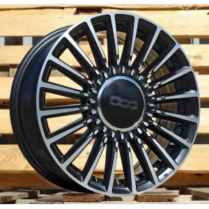 R16x6.5  4X98  ET  35  58.1  Y1210  Black Polished (MB)  For FIAT  (R)  (NEW Model 500)