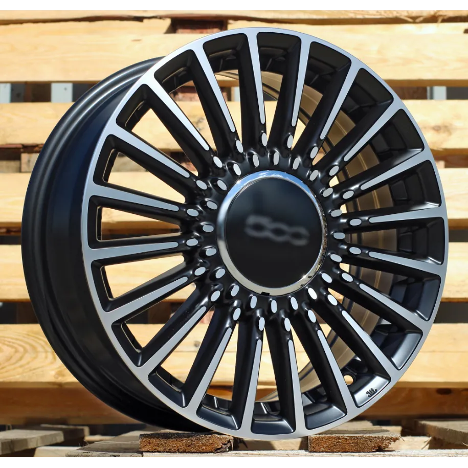 R16x6.5  4X98  ET  35  58.1  Y1210  Black Polished (MB)  For FIAT  (R)  (NEW Model 500)