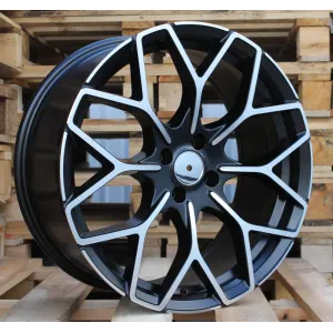 R17x7.5  4X100  ET  25  60.1  B1449  Black Polished Half Matt (MBHM)  For SMART  (Z2)  (HAXER Front+Rear)