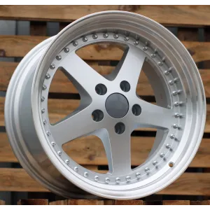 R18x9.5  5X120  ET  35  72.6  B1161  Silver+Polished Lip (SP)  For BMW  (P)  (Rear+Front)