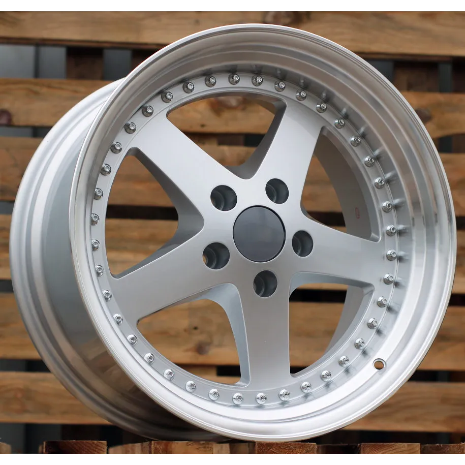 R18x9.5  5X120  ET  35  72.6  B1161  Silver+Polished Lip (SP)  For BMW  (P)  (Rear+Front)