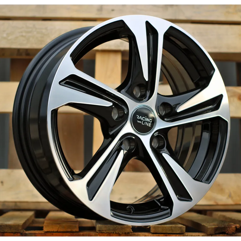R16x6.5  5X100  ET  40  57.1  B1242  Black Polished (MB)  For RACIN  (L6)