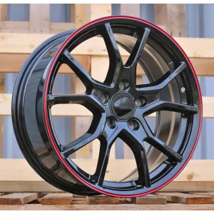 R18x8  5X114.3  ET  45  64.1  B1418  (BK5388)  Black+Red Line (BR)  For HOND  (K4)