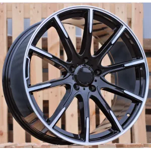 R19x8  5X112  ET  45  66.6  FE236  (3S1409)  Black Polished (MB)  For MER  (K4)  (HYBRID FORGED New BRABUS (Front+Rear))