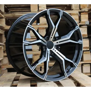 R21x9.5  5X112  ET  37  66.6  B5498  Black Polished (MB)  For BMW  (K4)  (Front+Rear)