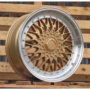 R17x7.5  8X100/108  ET  35  73.1  BY479  (XF135)  Gold+Polished (YP)  For RACIN  (P1)  (BBS Style)