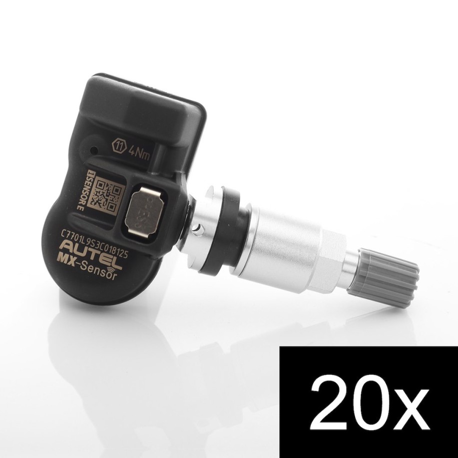 Set of 20pcs TPMS Autel MX-Sensor E 315+433MHz Metal Stem Silver