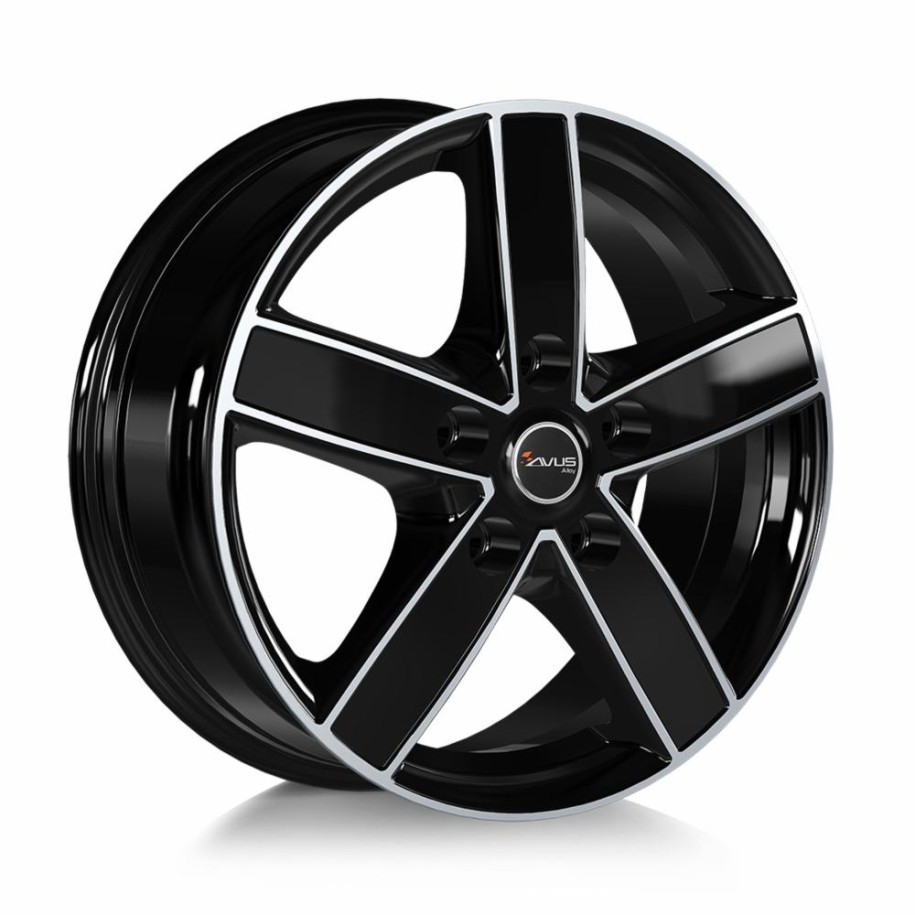 Avus AC-V51 Black Polished 7x17 5x118 ET45 CB71.1 60° 1075 kg V51070175118045711D0