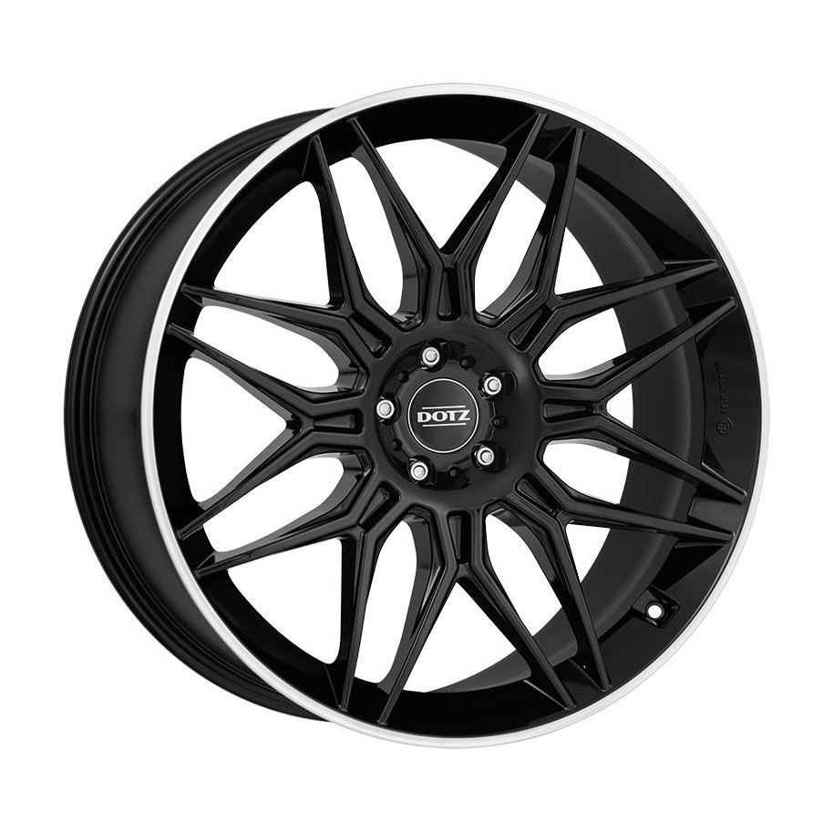 Dotz LongBeach dark Black/polished lip 10,5x21 5x112 ET43 CB66.6 60° 1045 kg OLO1R8BL43E