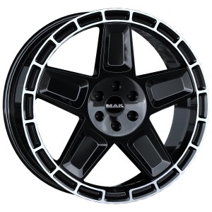 MAK Trek Gloss Black Mirror Ring 9x20 5x108 ET38 CB63,4 60° 1050 kg F9020TKGL38GD2X