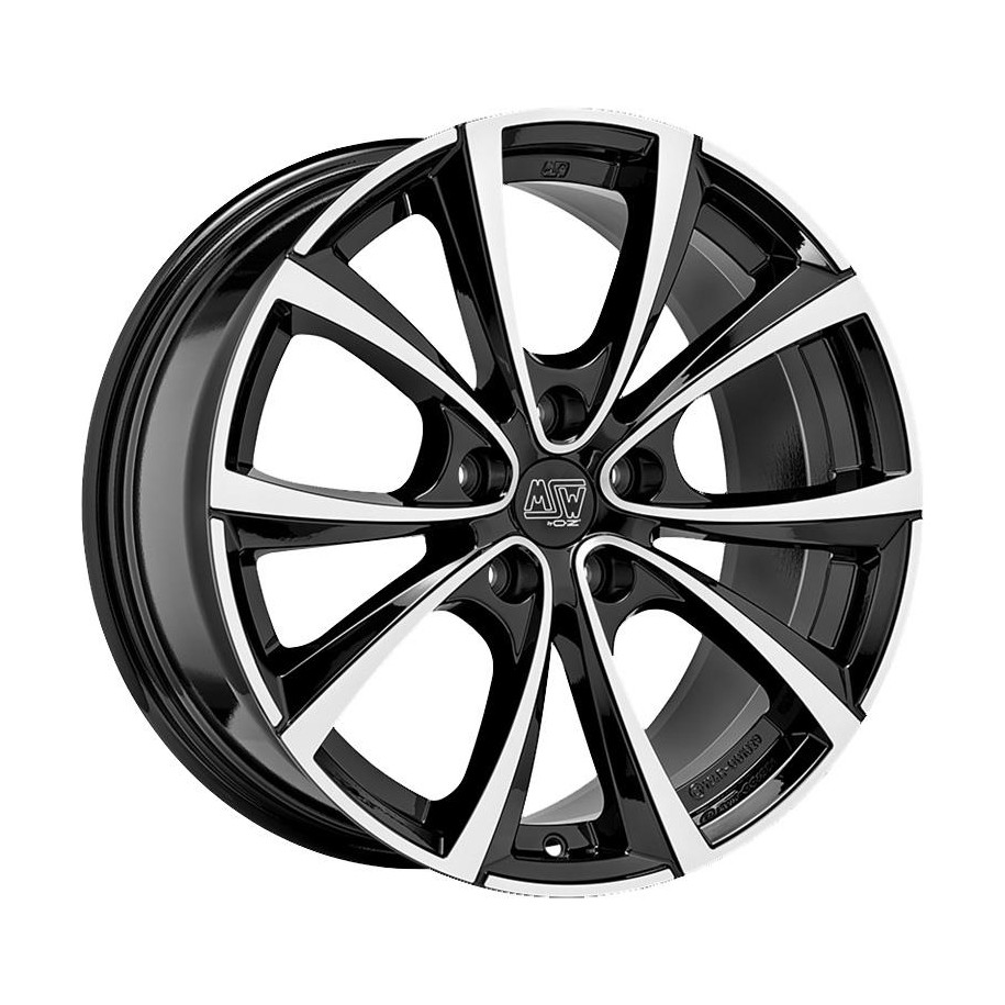 MSW 27T Gloss Black Full Polished 9,5x20 5x114.3 ET45 CB64,1 60° 850 kg W19400001T56