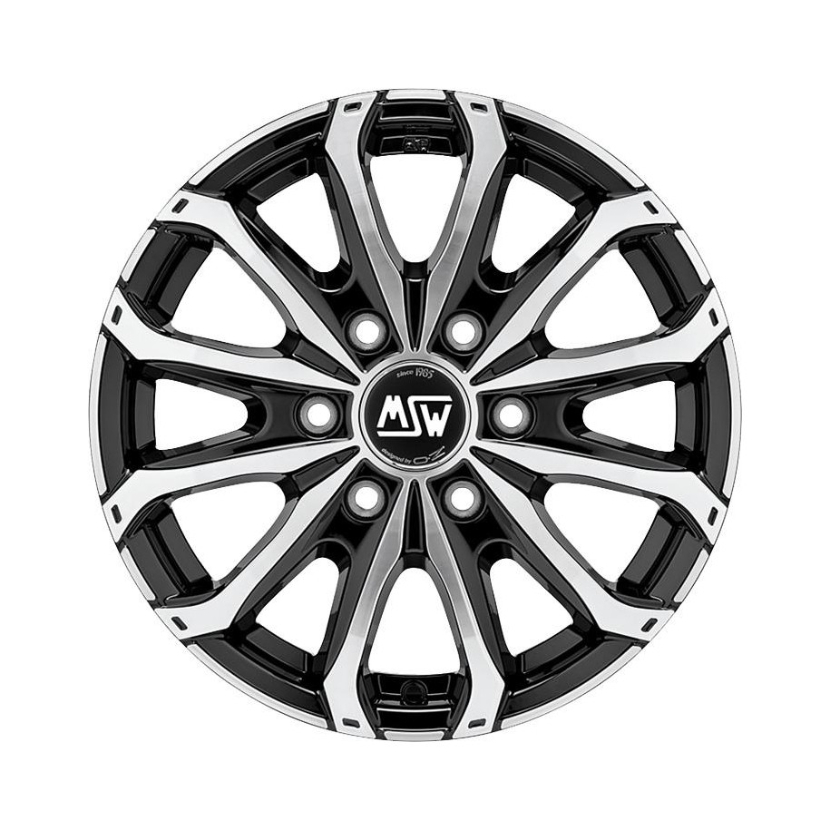 MSW 48 Van 6 Holes Gloss Black Full Polished 6,5x16 6x130 ET62 CB84,1 R14 1350 kg W19341001T56