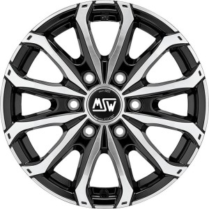 MSW 48 Van 6 Holes Gloss Black Full Polished 6,5x16 6x125 ET68 CB74,1 60° 1350 kg W19341002T56