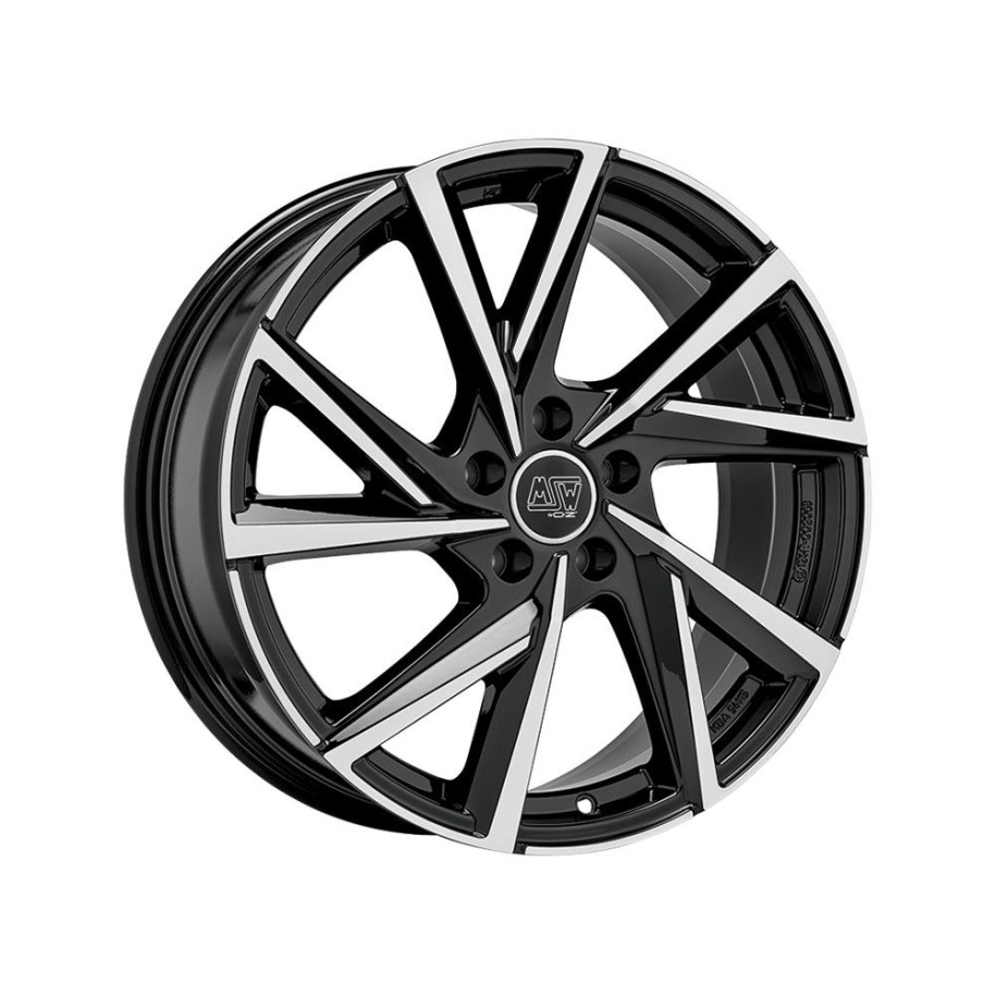 MSW 80-5 Gloss Black Full Polished 8x18 5x112 ET40 CB57.1 R13 690 kg W19388006T56