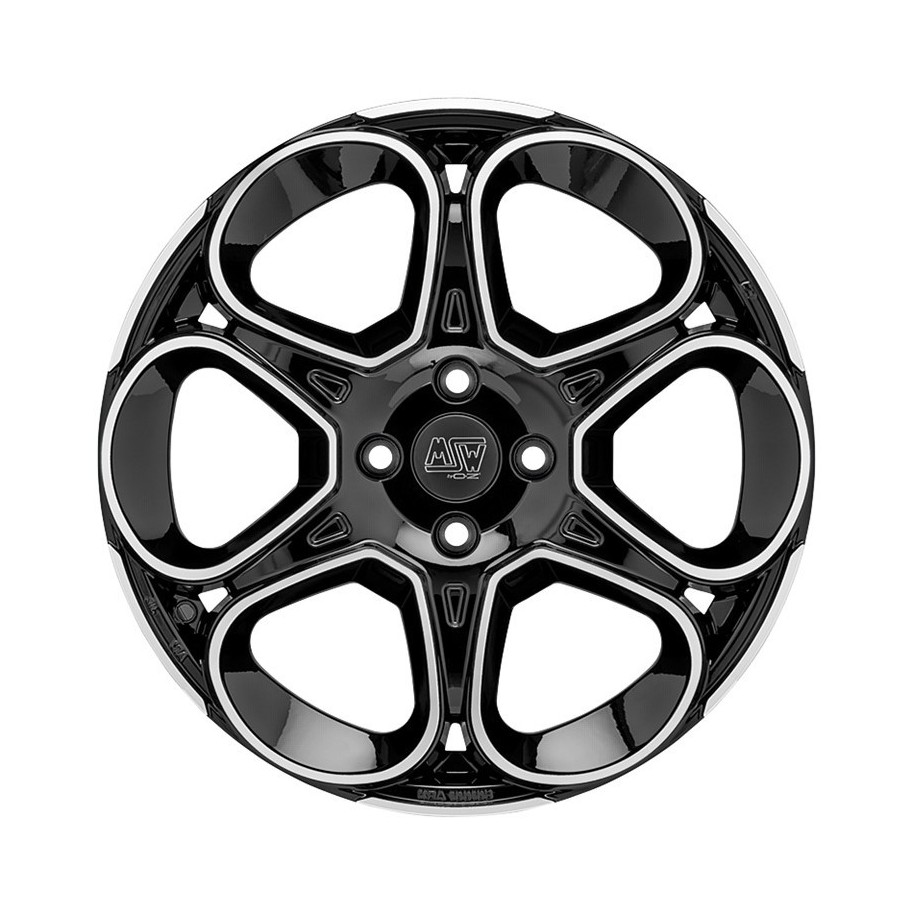 MSW 83 Gloss Black Full Polished 7x17 5x114.3 ET32 CB73,1 60° 690 kg W19478502T56