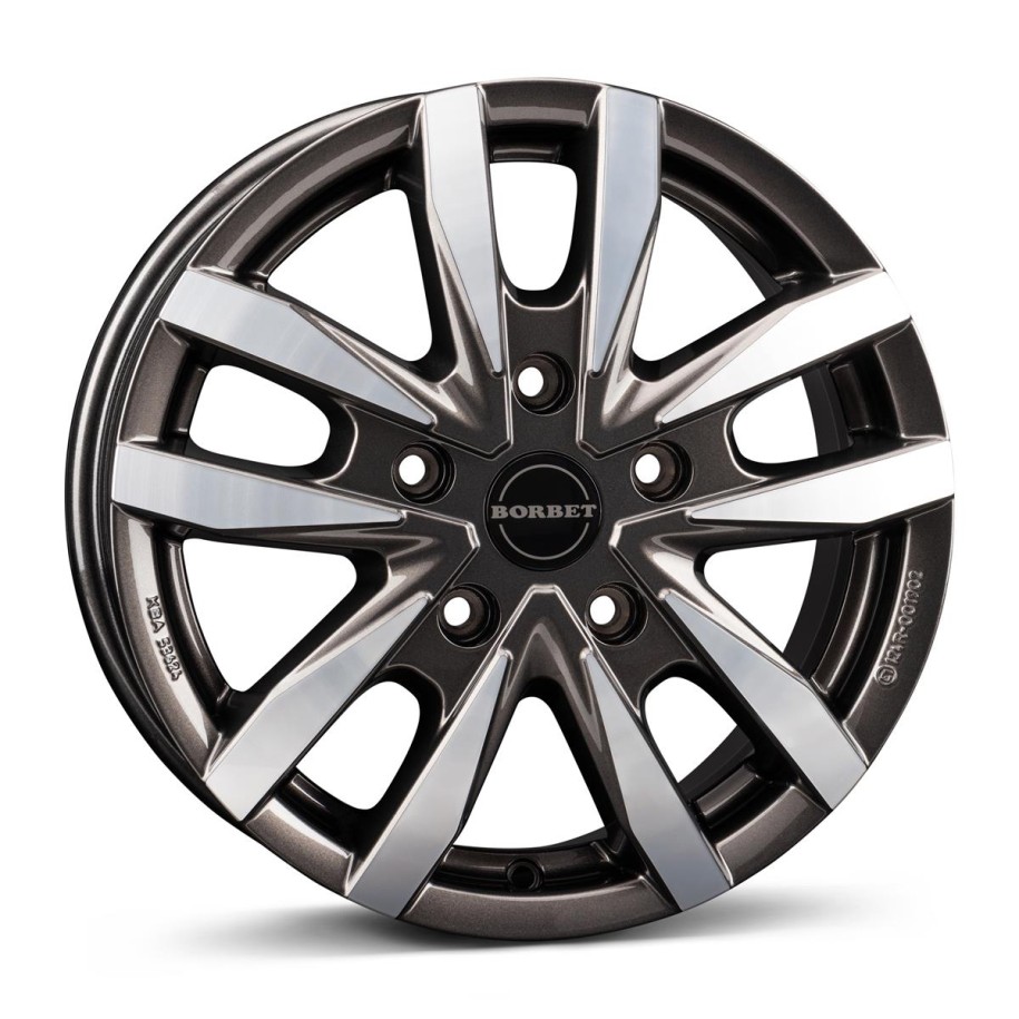 Borbet CW5 mistral anthracite glossy polished 6,5x16 5x120 ET60 CB65.1 R14 1260 kg 497459
