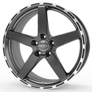 Dotz MarinaBay dark Gunmetal/polished lip 8,5x19 5x120 ET33 CB72,6 60° 780 kg OMA9L9FL33