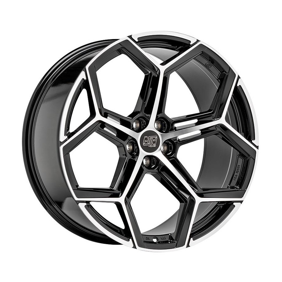 MSW 53 Gloss Black Full Polished 10,5x22 5x112 ET19 CB66,6 60° 910 kg W1947200156