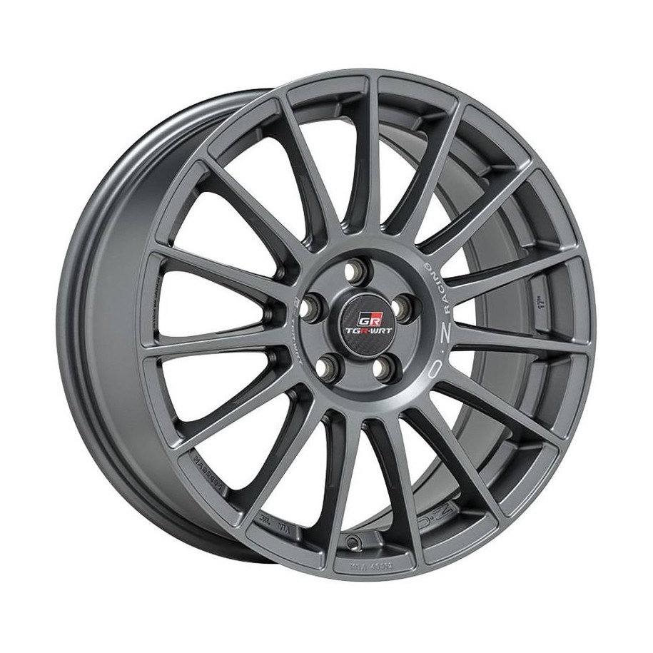OZ Racing Superturismo TGR-WRT Matt Graphite + Silver Lettering 8x18 5x114.3 ET38 CB75,0 60° 680 kg W01854213TGRRM