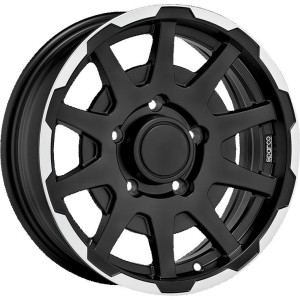 Sparco Dakar Matt Black Lip Polish 5,5x16 5x139.7 ET0 CB108,1 60° 500 kg W29080002TC3