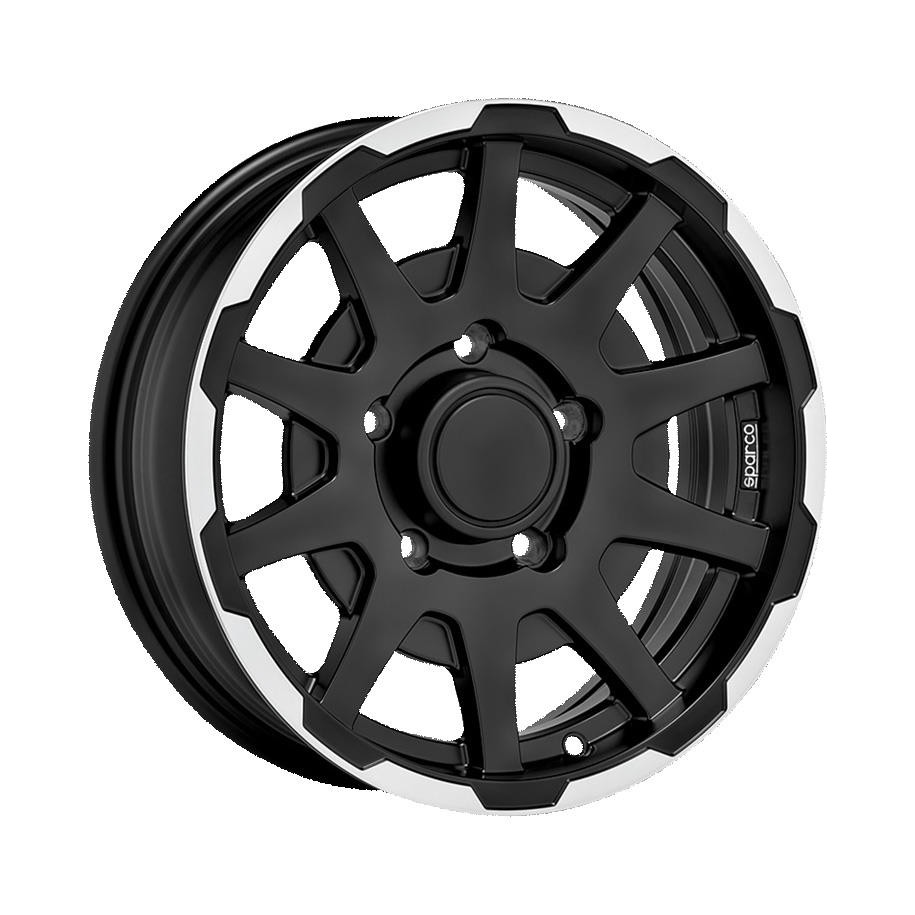 Sparco Dakar Matt Black Lip Polish 5,5x16 5x139.7 ET0 CB108,1 60° 500 kg W29080002TC3