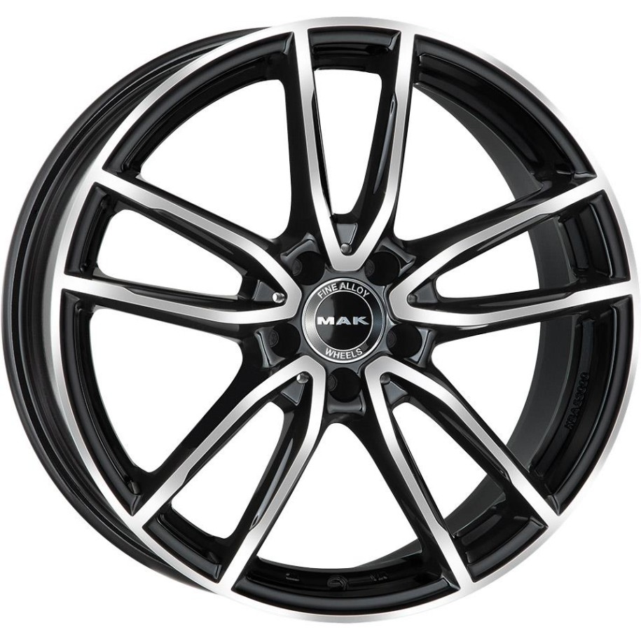 MAK Evo Black Mirror 9x21 5x112 ET45 CB66,6 (Long Bolt) R14 1020 kg F9021EVBM45WS3Y