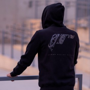 JR Unisex Zip Hoodie Logo Black Size XS