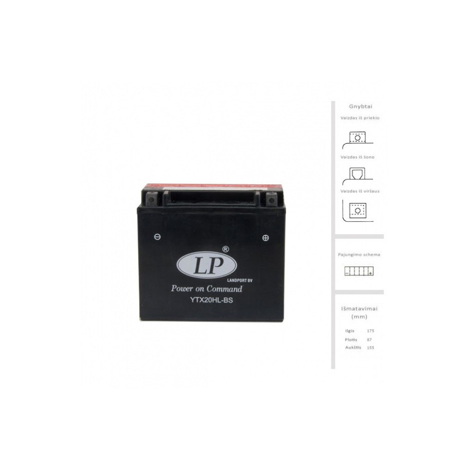 Akumuliatorius 18 Ah 310A EN 12V