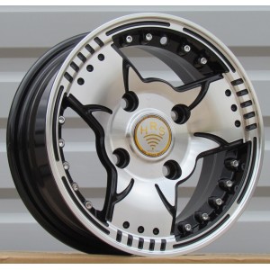 R12x5  4X114.3  ET  M20  67.1  HE998  Black Polished (MB)  For RACIN  (K7)  (4 wheeler)