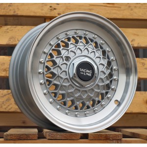 R13x6  8X100/114.3  ET  25  67.1  L1143  Silver+Polished Lip (SP)  For RACIN  (R)  (BBS Style)