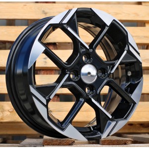R14x5.5  4X100  ET  40  54.1  Y1184  Black Polished (MB)  For KIA  (R)