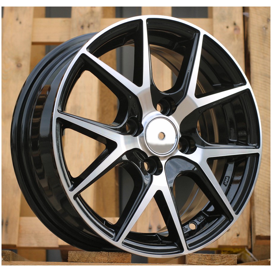 R14x5.5  4X100  ET  43  60.1  B1795  Black Polished (MB)  For RACIN  (Z2)