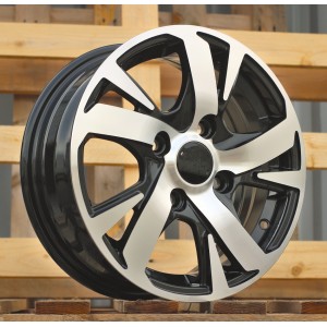 R14x5.5  4X114.3  ET  45  60.1  I5391  Black Polished (MB)  For RACIN  (A)