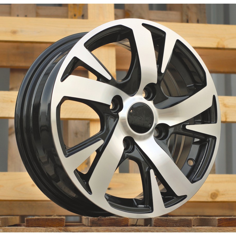 R14x5.5  4X114.3  ET  45  60.1  I5391  Black Polished (MB)  For RACIN  (A)