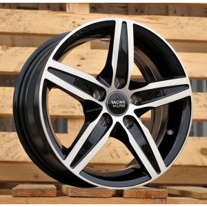 R14x6  5X100  ET  35  57.1  L299  Black Polished (MB)  For RACIN  (R)