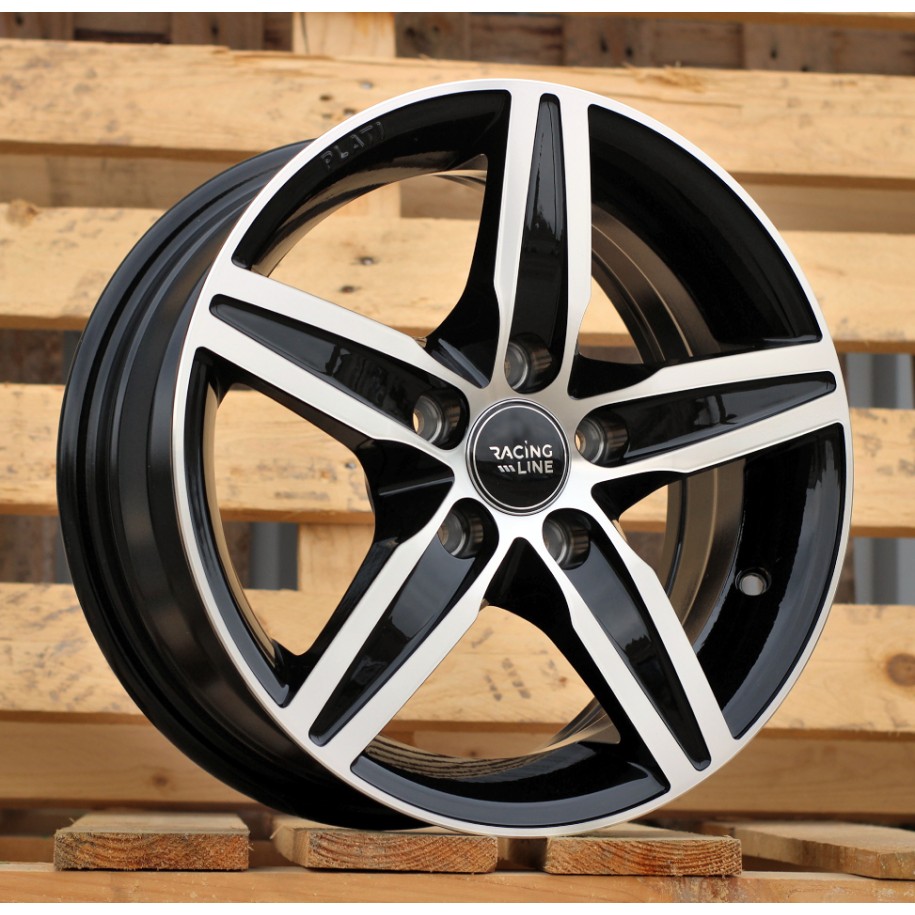 R14x6  5X100  ET  35  57.1  L299  Black Polished (MB)  For RACIN  (R)