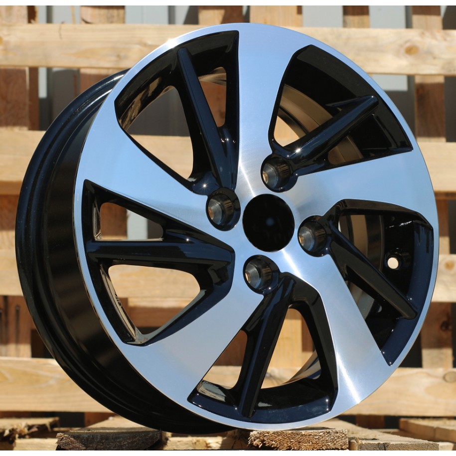 R15x5.5  4X100  ET  45  54.1  F0458  (SW121)  Black Polished (MB)  For TOYOT  (P1)