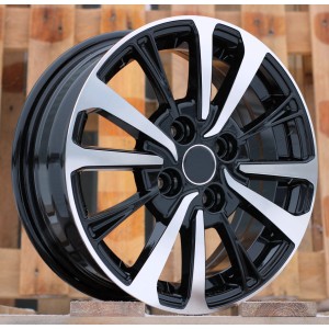 R15x6  4X100  ET  40  54.1  B1846  Black Polished (MB)  For TOYOT  (Z4)