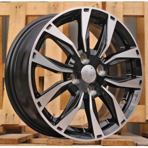 R15x6  4X100  ET  45  60.1  SW301  Black Polished (MB)  For RACIN  (P1)